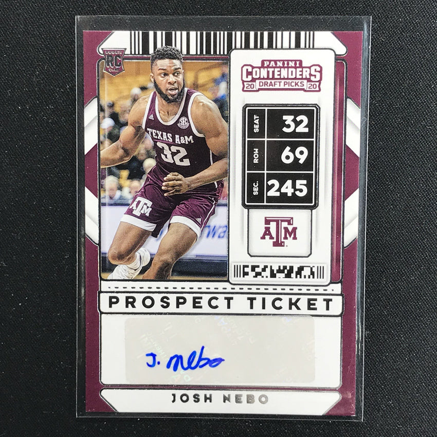 2020 Contenders Draft Picks JOSH NEBO Prospect Ticket Auto #116 (A)-Cherry Collectables