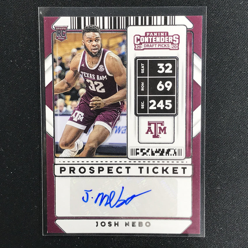 2020 Contenders Draft Picks JOSH NEBO Prospect Ticket Auto #116 (B)-Cherry Collectables