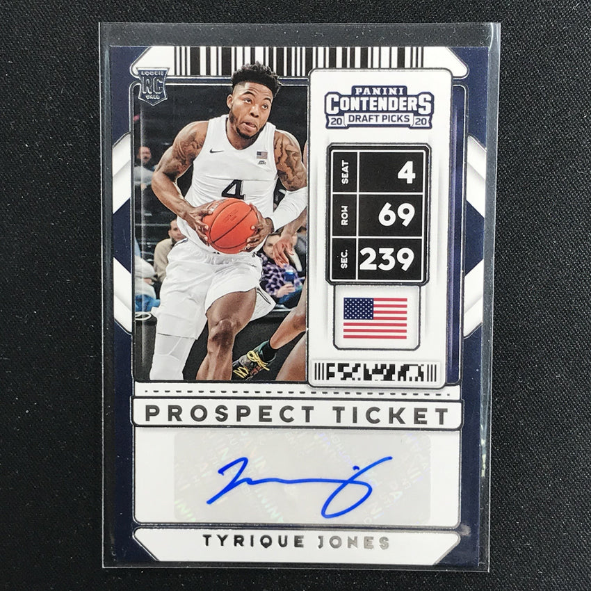 2020 Contenders Draft Picks TYRIQUE JONES Prospect Ticket Auto #118 (B)-Cherry Collectables
