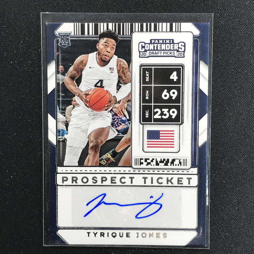 2020 Contenders Draft Picks TYRIQUE JONES Prospect Ticket Auto #118 (E)-Cherry Collectables