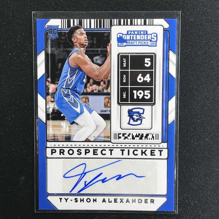 2020 Contenders Draft Picks TY-SHON ALEXANDER Prospect Ticket Auto #109 (A)-Cherry Collectables