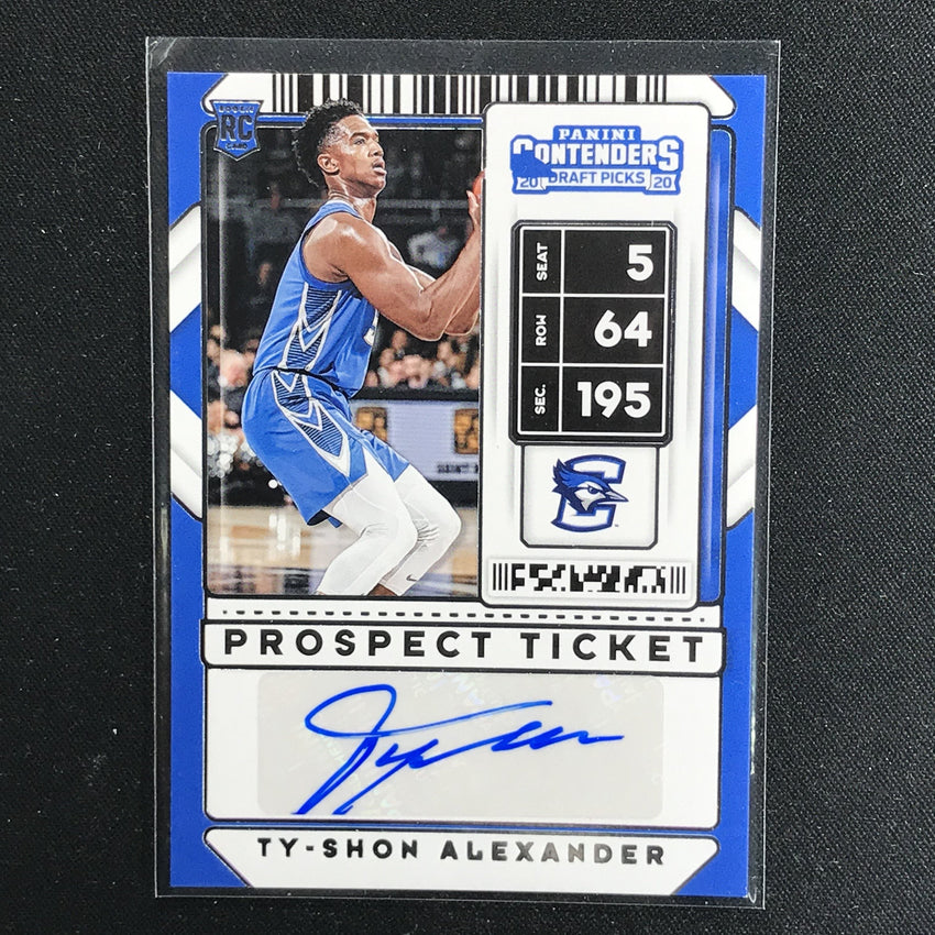 2020 Contenders Draft Picks TY-SHON ALEXANDER Prospect Ticket Auto #109 (B)-Cherry Collectables