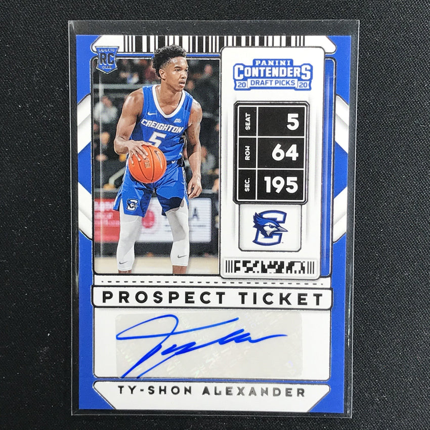 2020 Contenders Draft Picks TY-SHON ALEXANDER Prospect Ticket Auto #109 (C)-Cherry Collectables