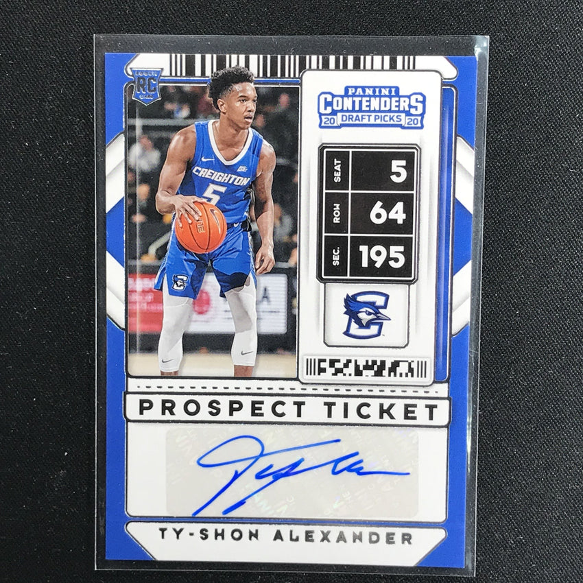 2020 Contenders Draft Picks TY-SHON ALEXANDER Prospect Ticket Auto #109 (D)-Cherry Collectables