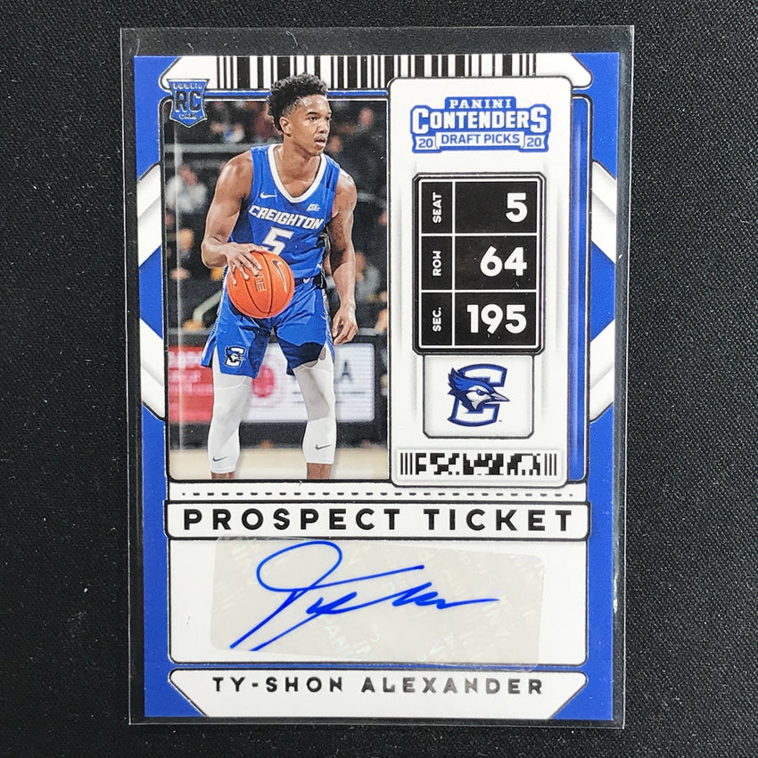 2020 Contenders Draft Picks TY-SHON ALEXANDER Prospect Ticket Auto #109 (E)-Cherry Collectables