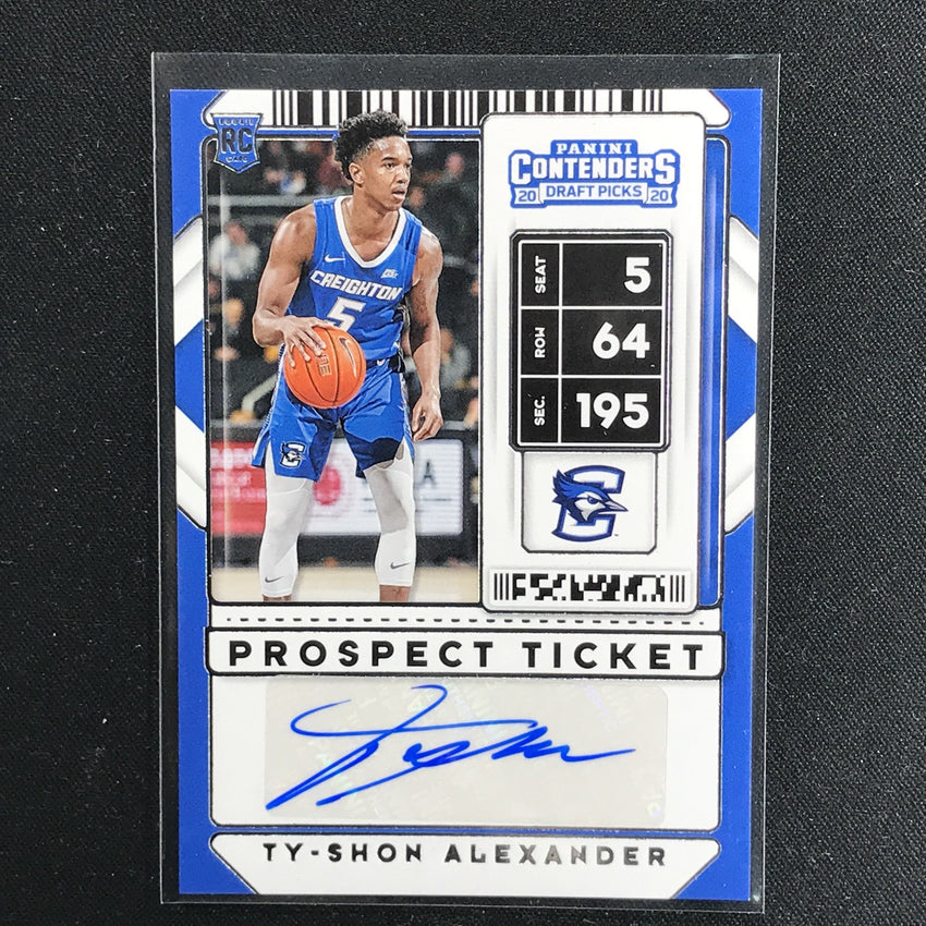 2020 Contenders Draft Picks TY-SHON ALEXANDER Prospect Ticket Auto #109 (F)-Cherry Collectables