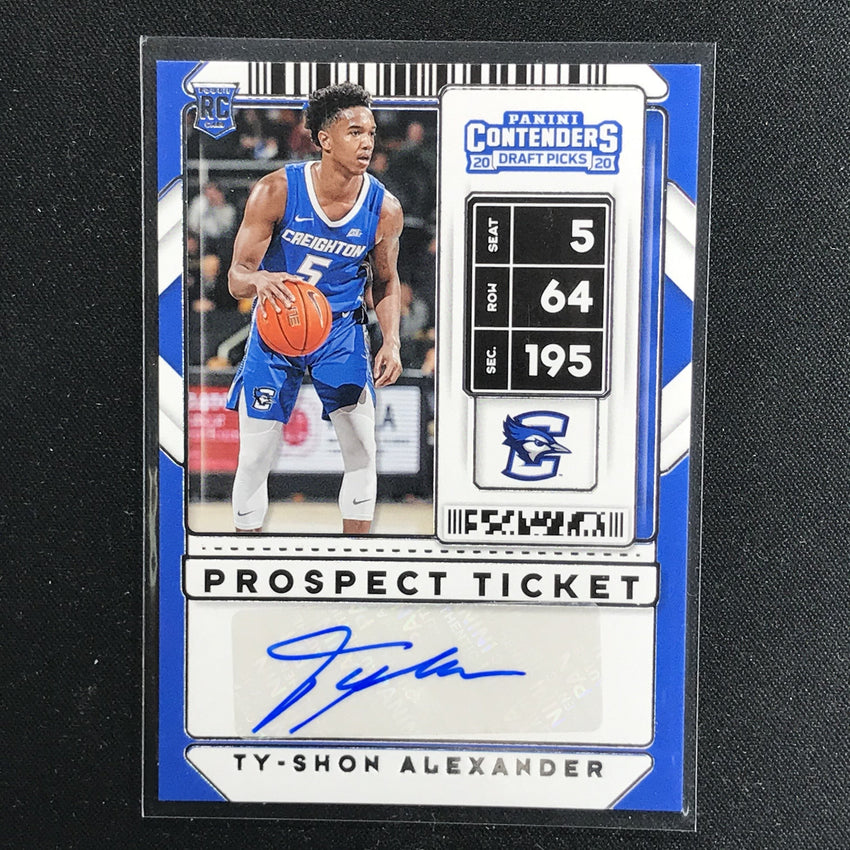 2020 Contenders Draft Picks TY-SHON ALEXANDER Prospect Ticket Auto #109 (G)-Cherry Collectables