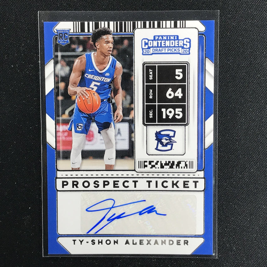 2020 Contenders Draft Picks TY-SHON ALEXANDER Prospect Ticket Auto #109 (H)-Cherry Collectables