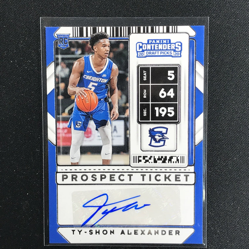 2020 Contenders Draft Picks TY-SHON ALEXANDER Prospect Ticket Auto #109 (I)-Cherry Collectables