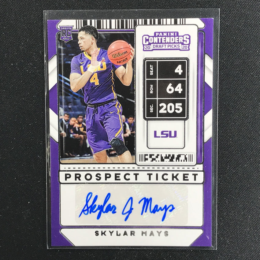 2020 Contenders Draft Picks SKYLAR MAYS Prospect Ticket Auto #124 (A)-Cherry Collectables