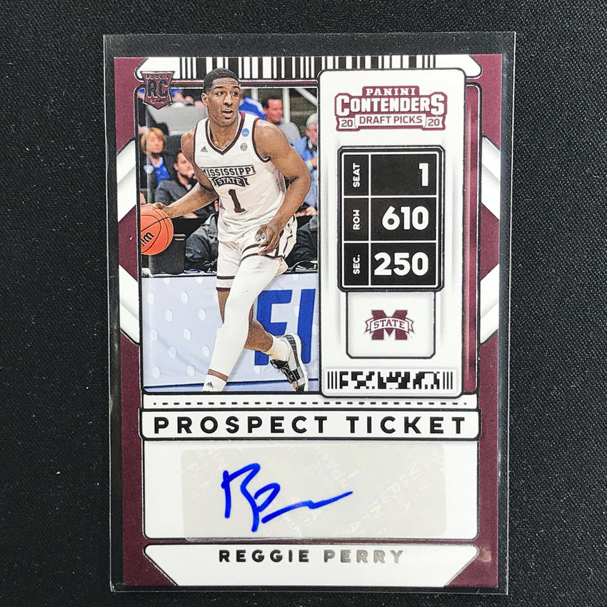 2020 Contenders Draft Picks REGGIE PERRY Prospect Ticket Auto #82 (B)-Cherry Collectables