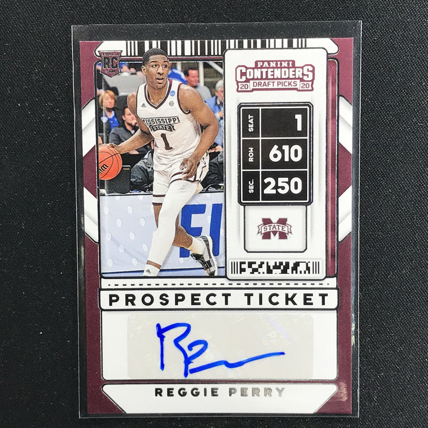 2020 Contenders Draft Picks REGGIE PERRY Prospect Ticket Auto #82 (C)-Cherry Collectables