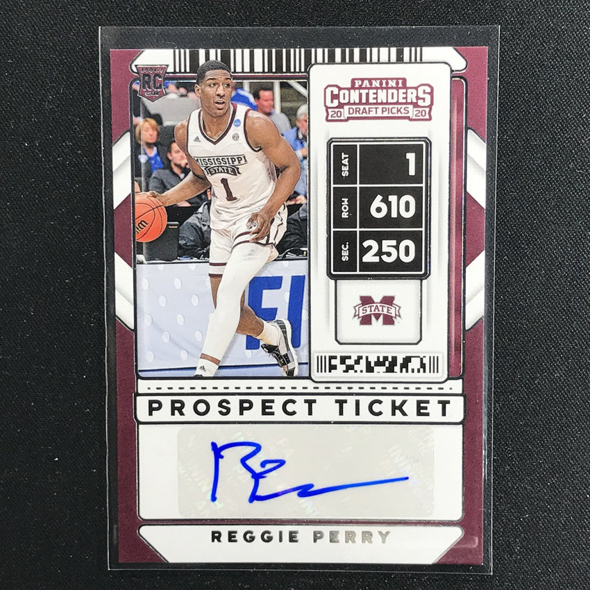2020 Contenders Draft Picks REGGIE PERRY Prospect Ticket Auto #82 (D)-Cherry Collectables