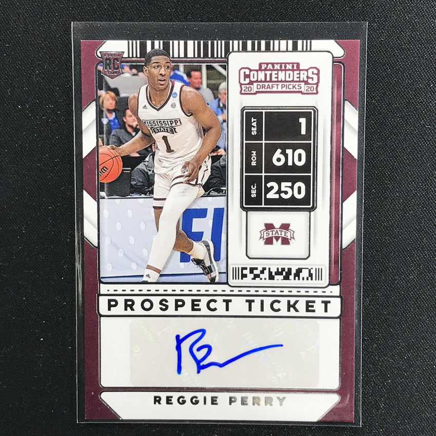 2020 Contenders Draft Picks REGGIE PERRY Prospect Ticket Auto #82 (E)-Cherry Collectables
