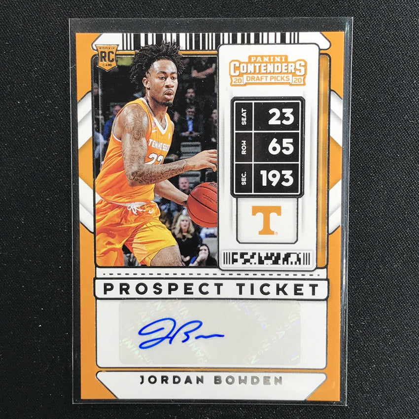 2020 Contenders Draft Picks JORDAN BOWDEN Prospect Ticket Auto #125 (A)-Cherry Collectables