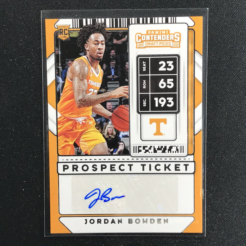2020 Contenders Draft Picks JORDAN BOWDEN Prospect Ticket Auto #125 (B)-Cherry Collectables