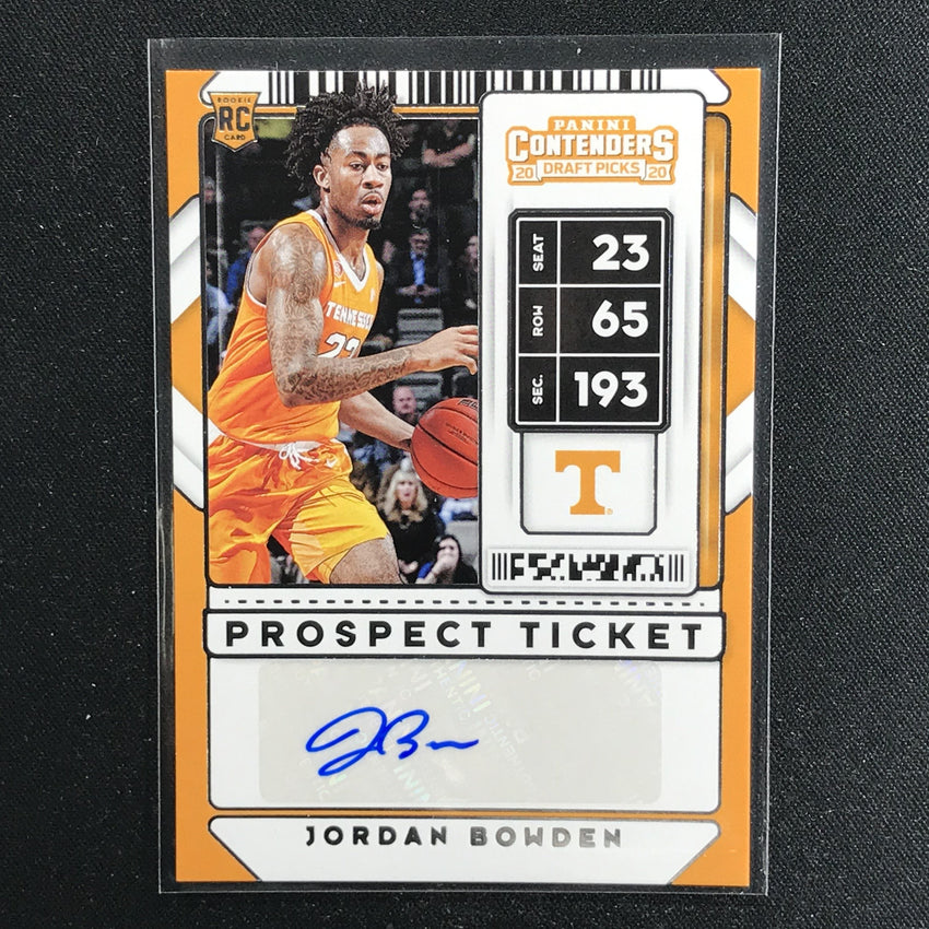 2020 Contenders Draft Picks JORDAN BOWDEN Prospect Ticket Auto #125 (C)-Cherry Collectables