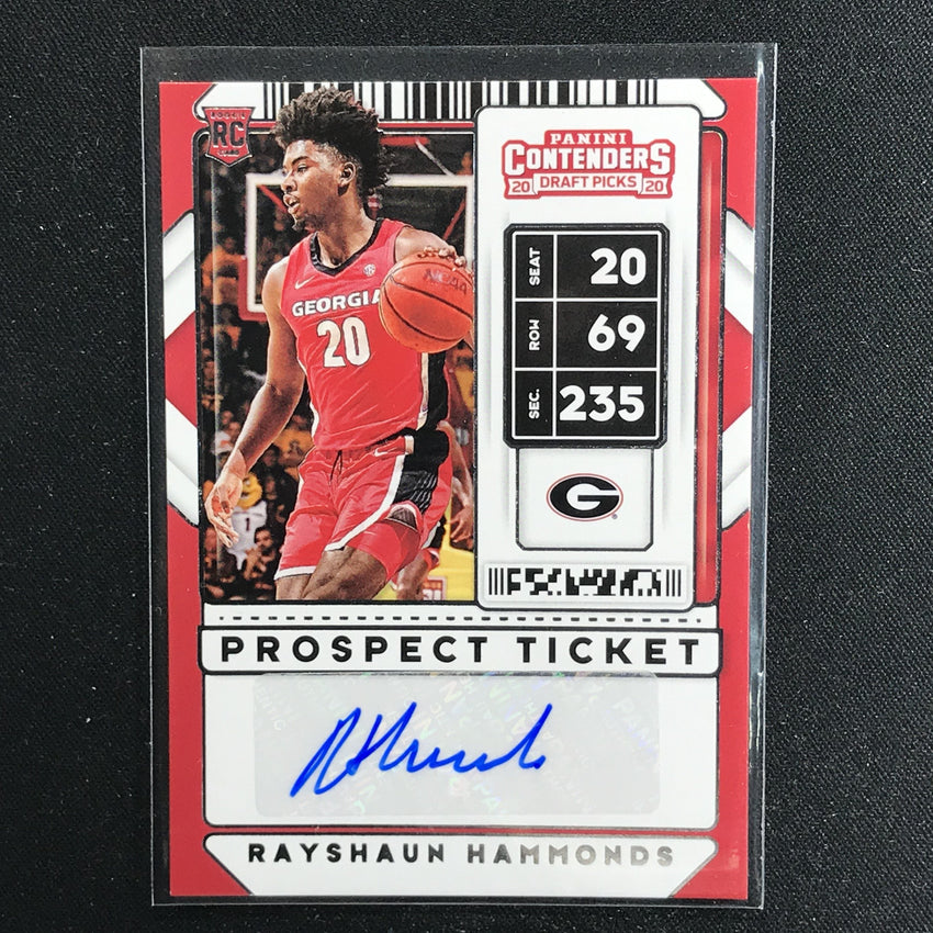 2020 Contenders Draft Picks RAYSHAUN HAMMONDS Prospect Ticket Auto #110 (A)-Cherry Collectables