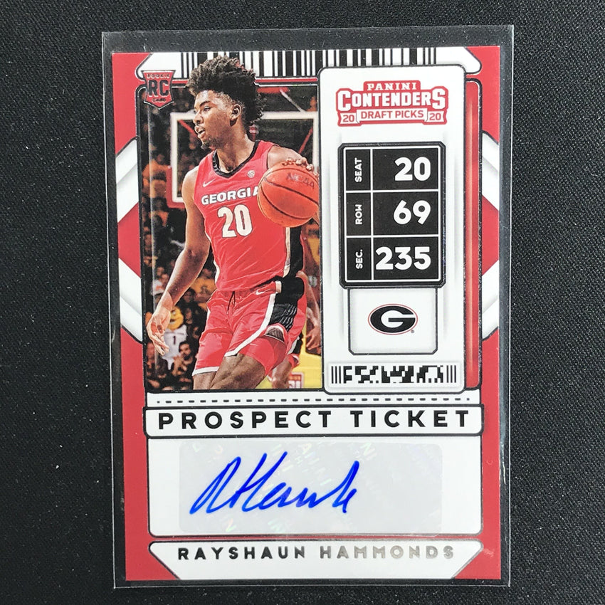 2020 Contenders Draft Picks RAYSHAUN HAMMONDS Prospect Ticket Auto #110 (B)-Cherry Collectables