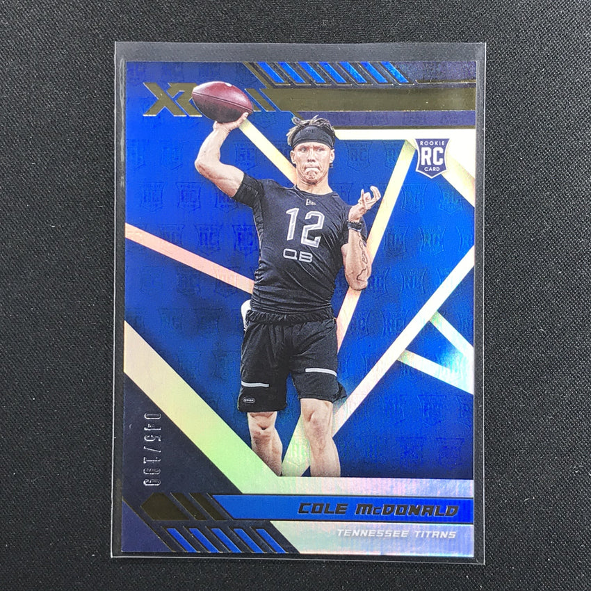 2020 XR Football COLE MCDONALD Rookie Blue 45/199-Cherry Collectables