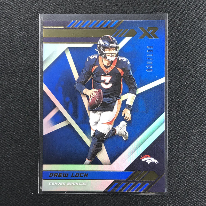2020 XR Football DREW LOCK Blue 30/199-Cherry Collectables
