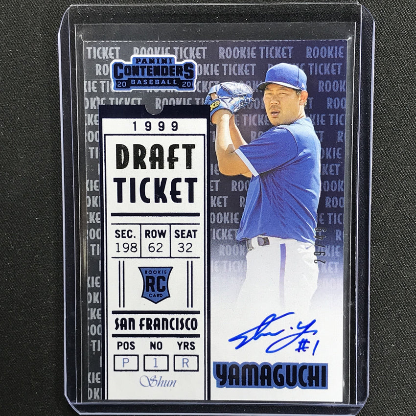 2020 Contenders SHUN YAMAGUCHI Draft Ticket Auto Blue 29/49-Cherry Collectables