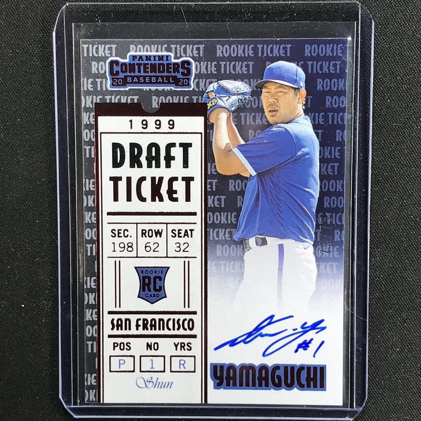 2020 Contenders SHUN YAMAGUCHI Draft Ticket Auto Red 73/75-Cherry Collectables