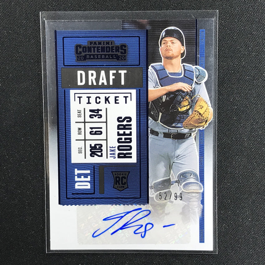 2020 Contenders JAKE ROGERS Draft Ticket Auto 52/99-Cherry Collectables
