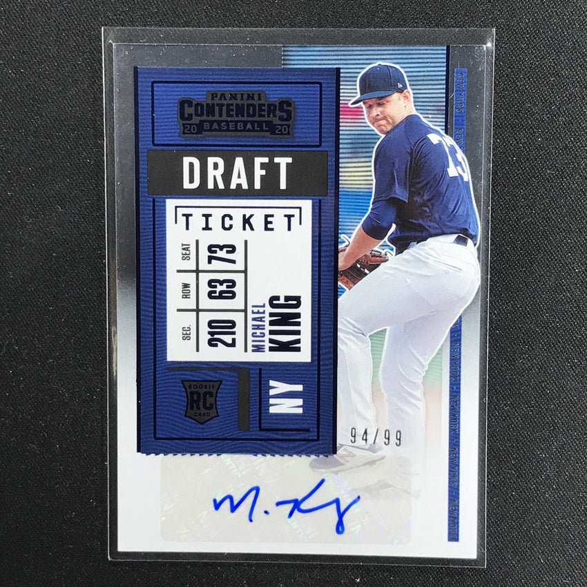 2020 Contenders MICHAEL KING Draft Ticket Auto Blue 94/99-Cherry Collectables