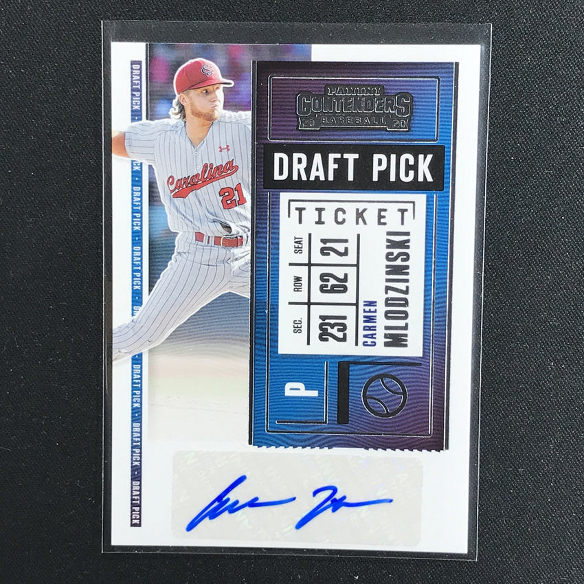 2020 Contenders CARMEN MLODZINSKI Draft Pick Ticket Auto #DPT2CM-Cherry Collectables