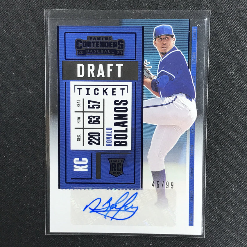 2020 Contenders RONALD BOLANOS Draft Ticket Auto Blue 46/99-Cherry Collectables