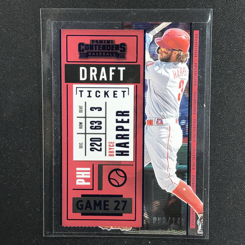 2020 Contenders BRYCE HARPER Draft Ticket Blue 98/149-Cherry Collectables