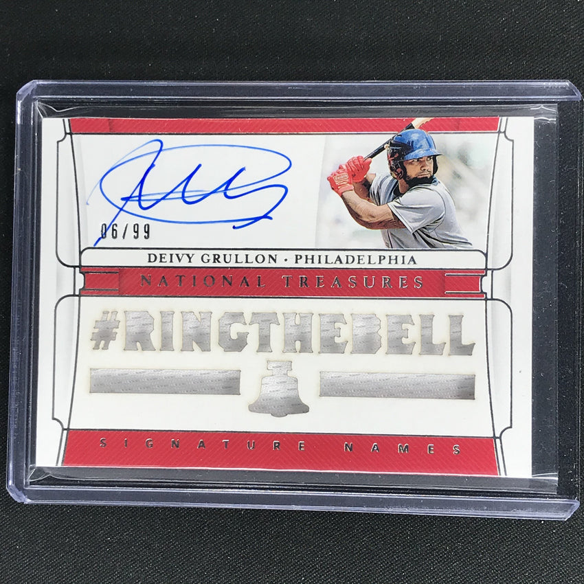 2020 National Treasures DEIVY GRULLON Signatures Names Patch Auto 6/99-Cherry Collectables