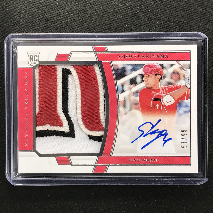 2020 National Treasures SHOGO AKIYAMA Rookie Patch Auto 57/99-Cherry Collectables