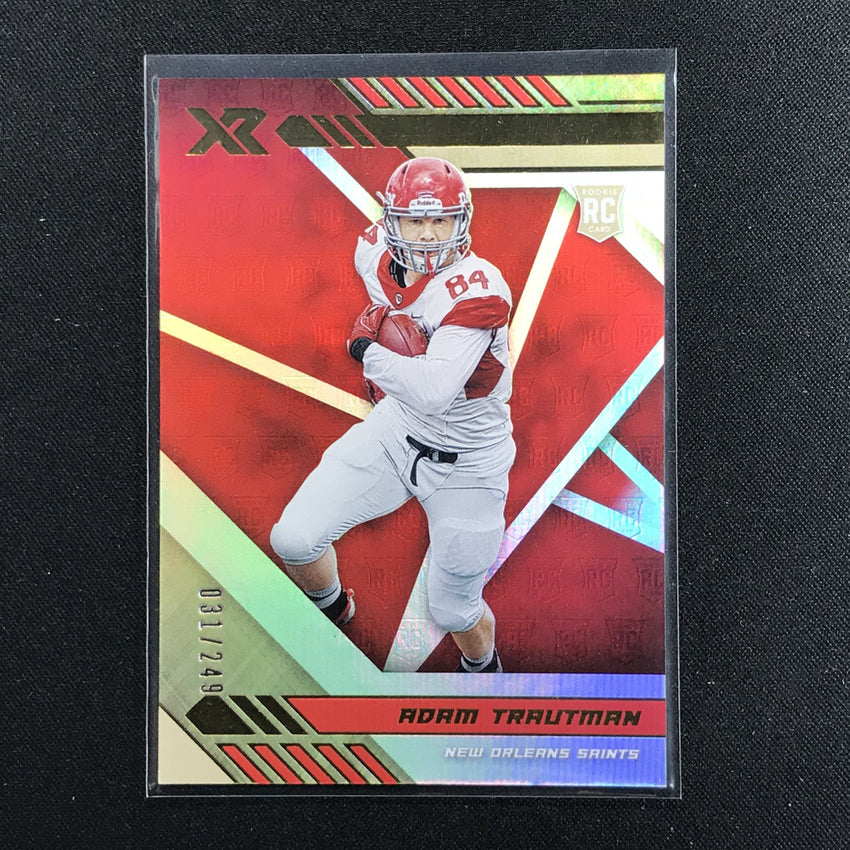 2020 XR Football ADAM TRAUTMAN Rookie Red 31/249-Cherry Collectables