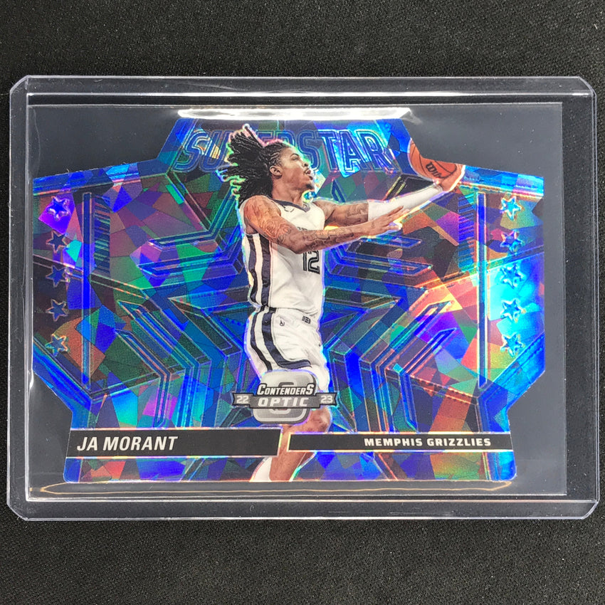 2022-23 Contenders Optic Ja Morant Superstar Die-cut Blue Cracked Ice 48/75