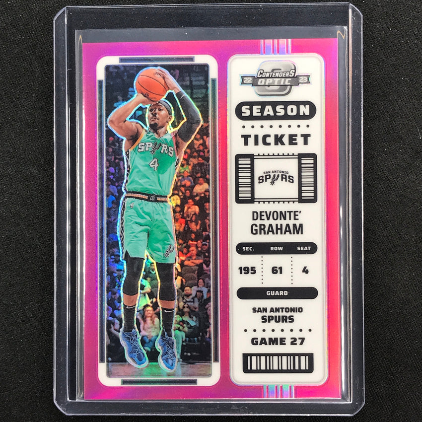 2022-23 Contenders Optic Devonte Graham Season Ticket Pink 58/75
