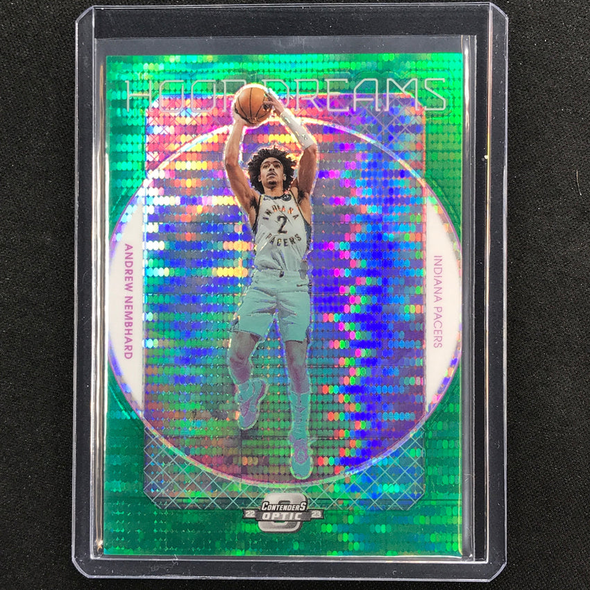 2022-23 Contenders Optic Andrew Nembhard Hoop Dreams Rookie Green Pulsar 8/25