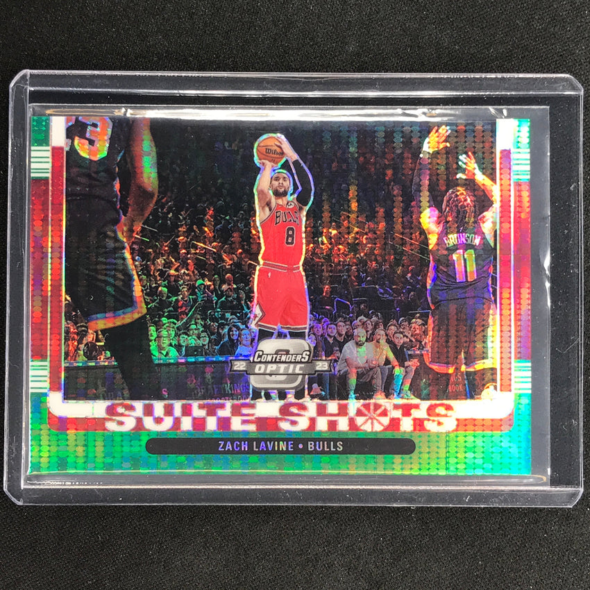 2022-23 Contenders Optic Zach Lavine Suite Shots Green Pulsar 23/25