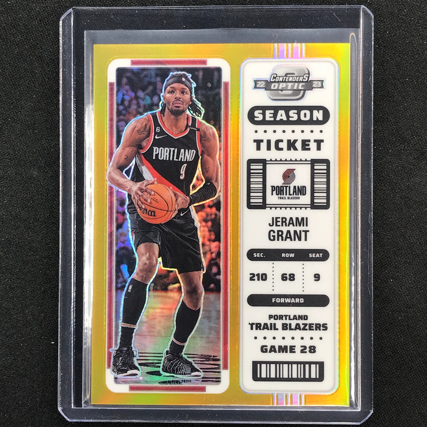2022-23 Contenders Optic Jerami Grant Season Ticket Gold Prizm 7/10
