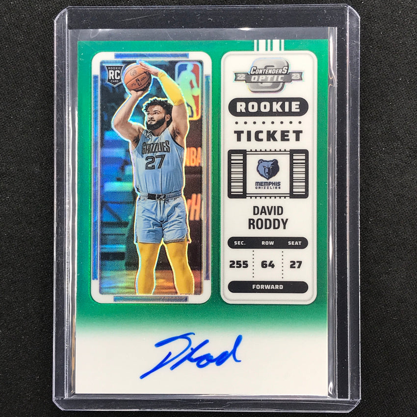 2022-23 Contenders Optic David Roddy Rookie Ticket Auto Green 67/75