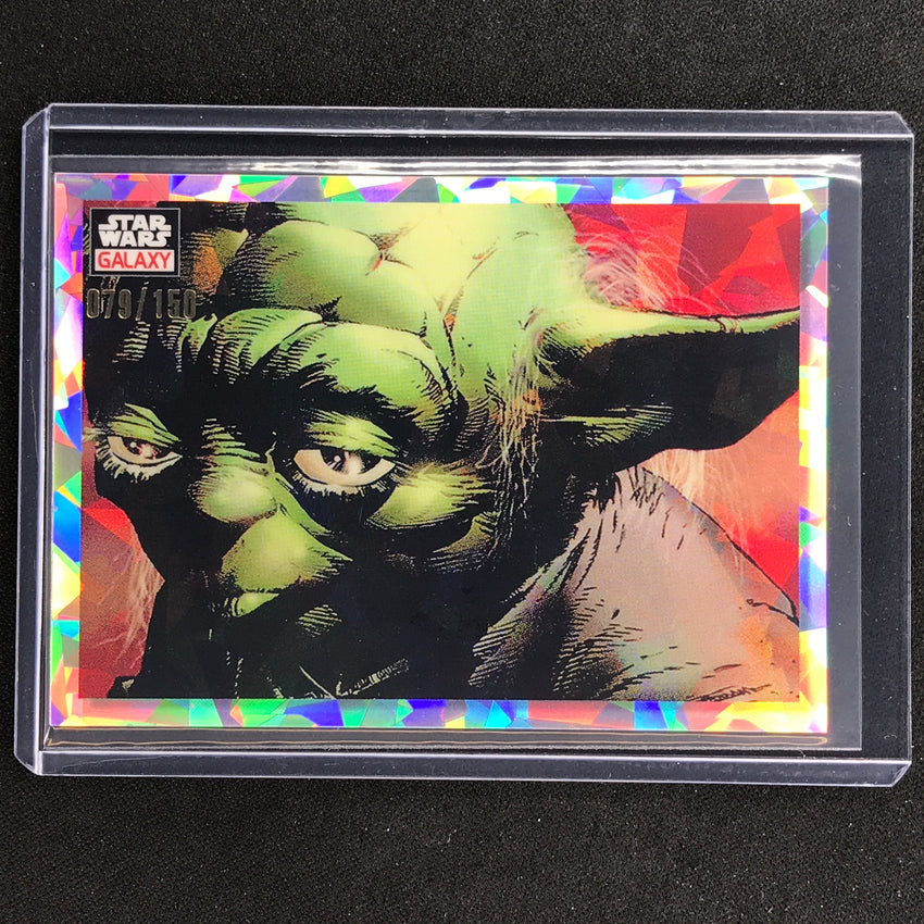 2023 Star Wars Galaxy Chrome Wise Yoda Base Atomic 79/150 No 2