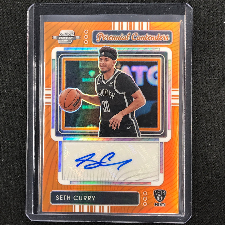 2022-23 Contenders Optic Seth Curry Perennial Contender Auto Orange 15/25