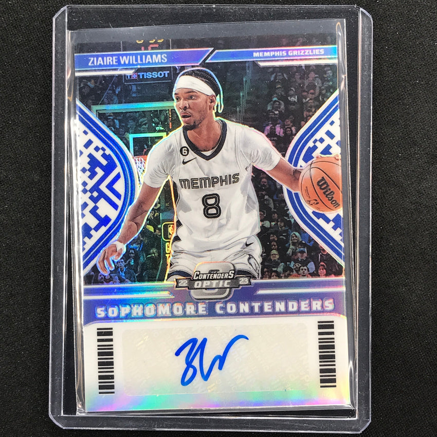 2022-23 Contenders Optic Ziaire Williams Sophomore Contenders Auto Blue 56/75