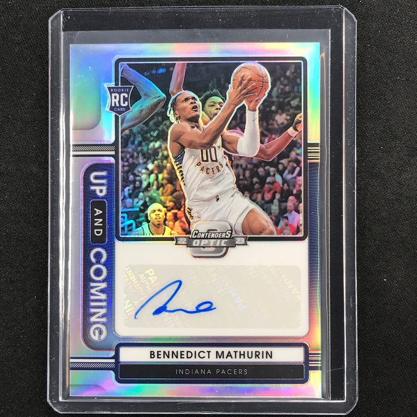 2022-23 Contenders Optic Bennedict Mathurin Up And Coming Rookie Auto Silver 82/99