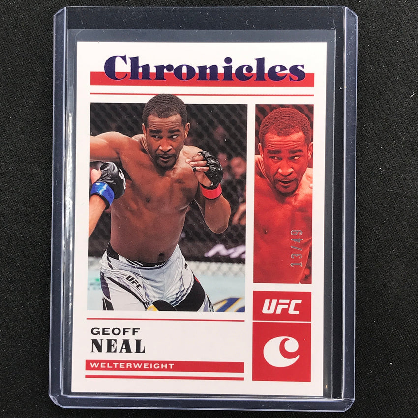 2023 Chronicles UFC Geoff Neal Chronicles Base Set Purple 13/49