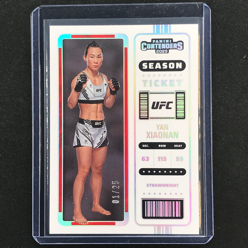 2023 Chronicles UFC Yan Xiaonan Contenders Season Ticket Holo Silver 1/25