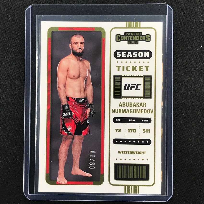 2023 Chronicles UFC Abubakar Nurmagomedov Contenders Season Ticket Gold 9/10
