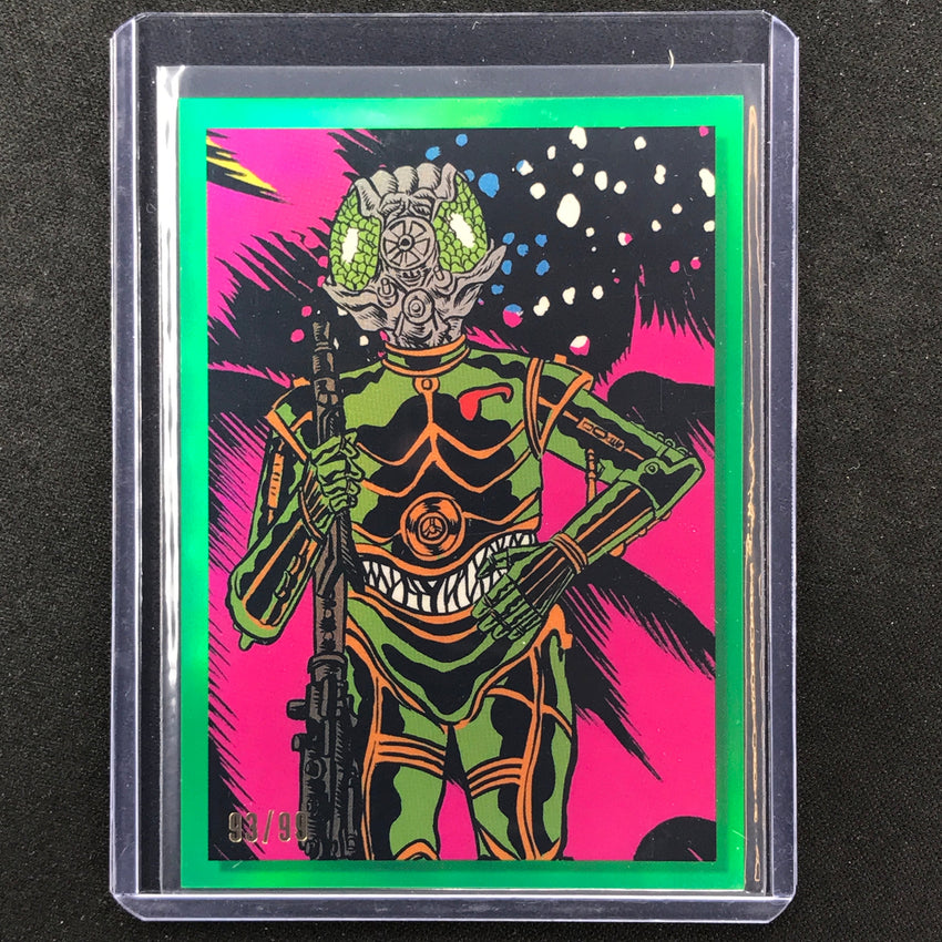 2023 Star Wars Galaxy Chrome 4-lom Darth Vader Bounty Hunters Green 93/99