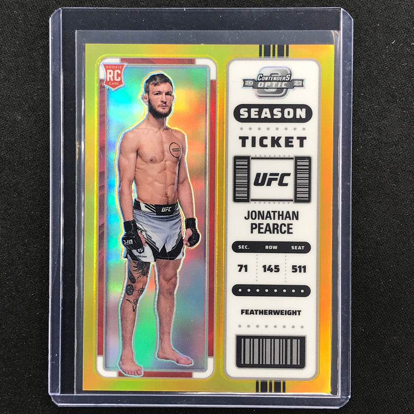 2023 Chronicles UFC Jonathan Pearce Contenders Optic Rookie Gold Prizm 3/10